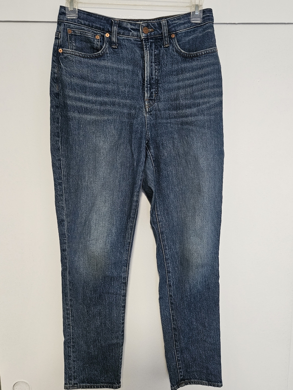 Madewell Classic Women's Dark Blue Straight-Leg Jeans Curvy Perfect Vintage